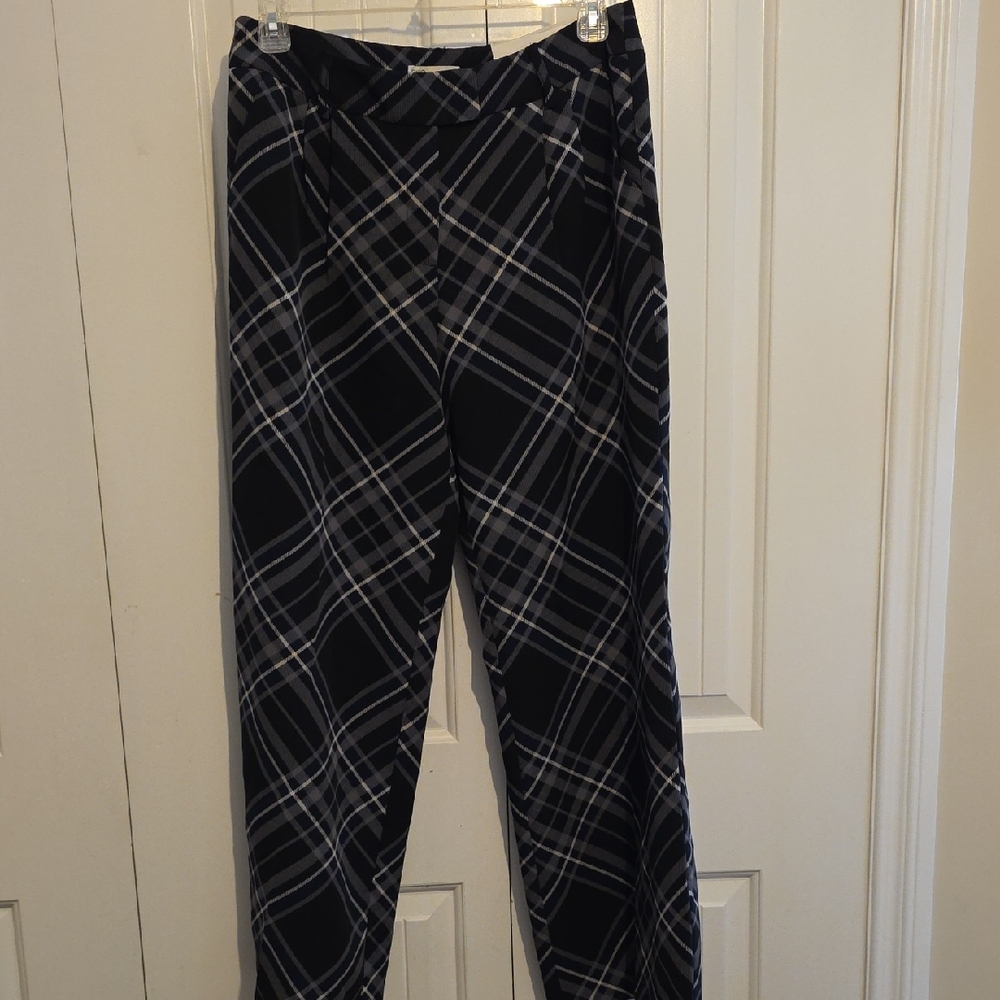 Cato Dark Plaid Dress Pants